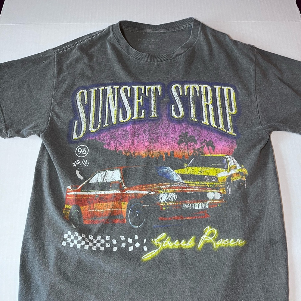 PacSun Gray and Yellow Short Sleeve Tees